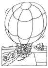 Malvorlage  Heissluftballon