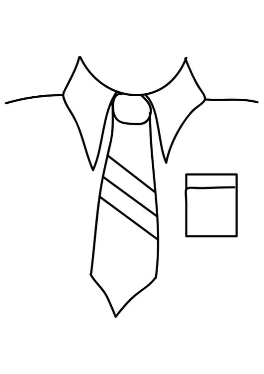 Malvorlage  Hemd mit Krawatte