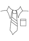Malvorlagen Hemd mit Krawatte