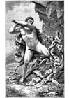 Malvorlagen Hercules und die Schlange