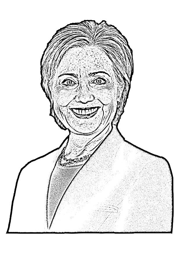 Malvorlage  Hilary Clinton