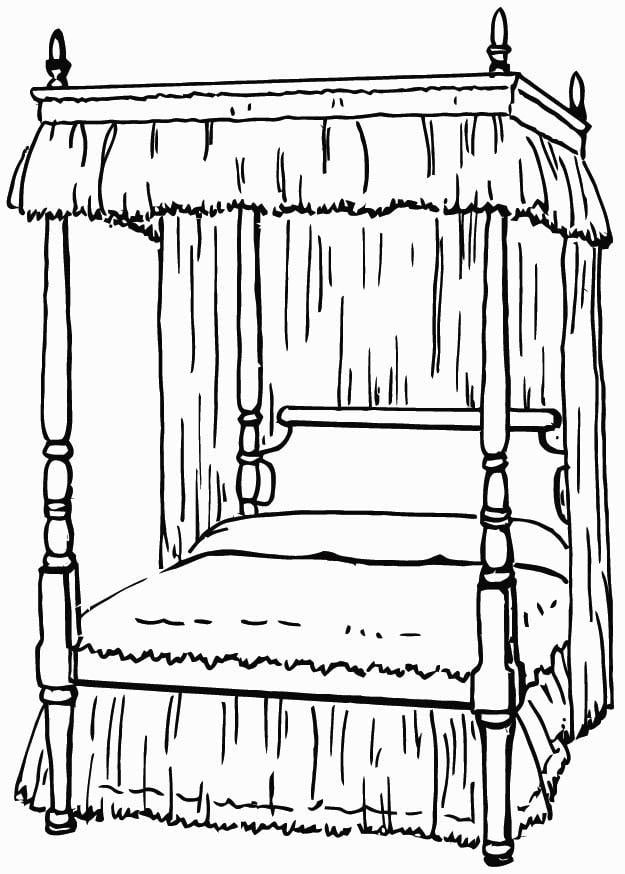 Malvorlage Himmelbett | Coloring and Malvorlagan