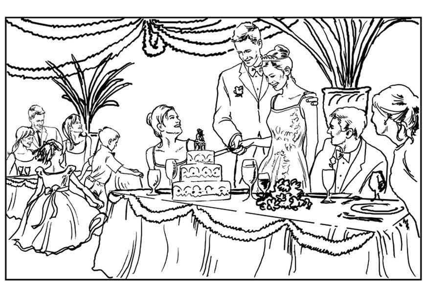 Malvorlage Hochzeit - Kostenlose Ausmalbilder Zum Ausdrucken - Bild 7527.