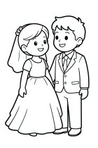 Malvorlage hochzeit