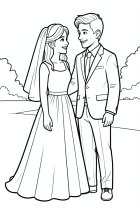 Malvorlage hochzeit