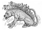 malvorlage Höllenhund - Zerberus