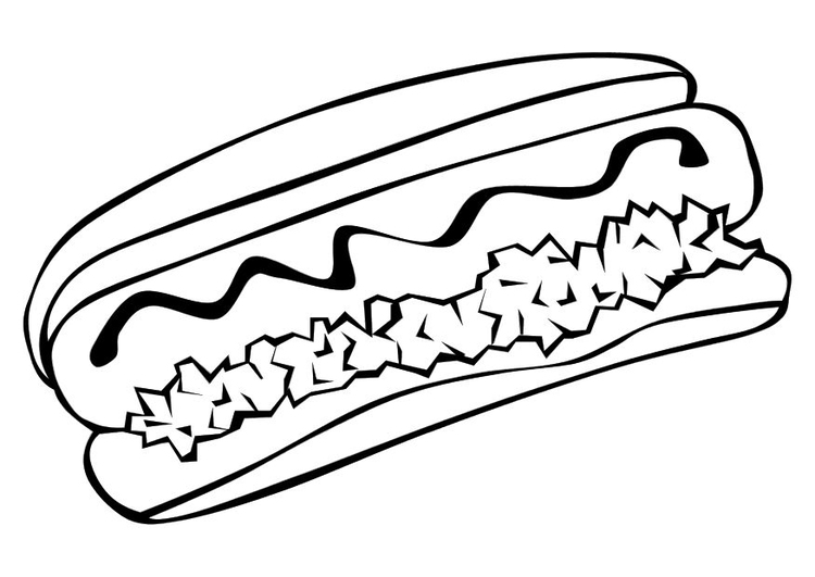 Malvorlage Hot Dog Kostenlose Ausmalbilder Zum