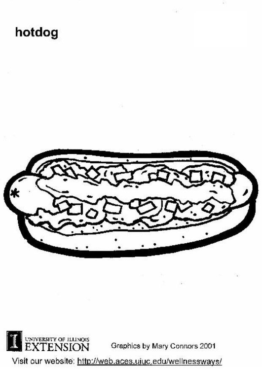 Malvorlage  Hot Dog