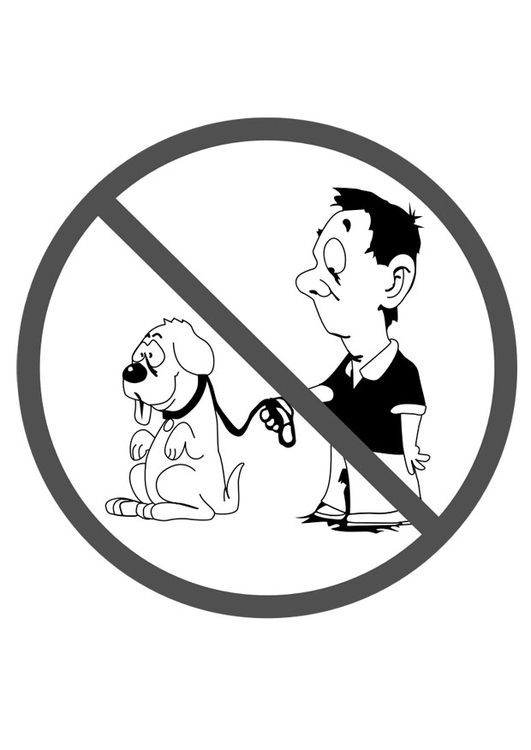Malvorlage  Hunde verboten