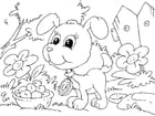 Malvorlage  Hundebaby