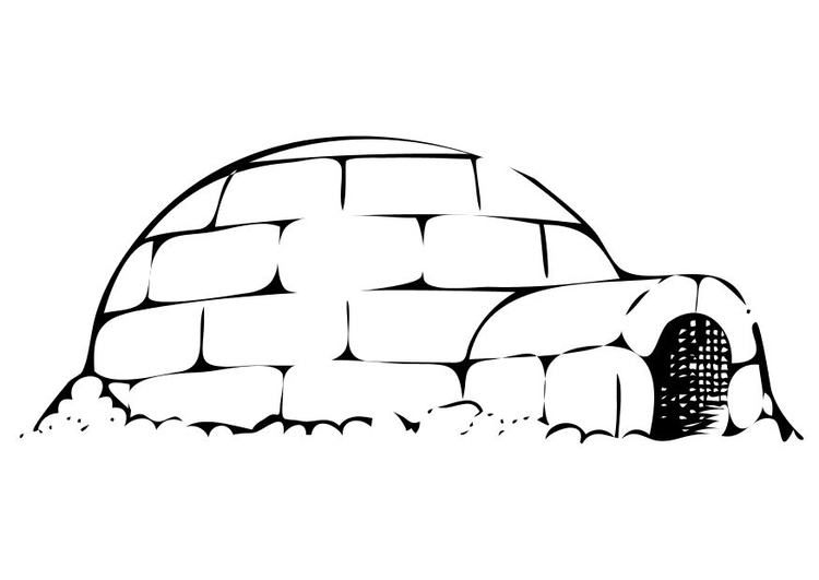 Malvorlage  Iglu