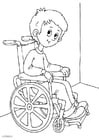 Malvorlage  im Rollstuhl