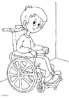 Malvorlage  im Rollstuhl