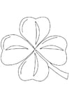 Malvorlage  Irisches Kleeblatt - Shamrock