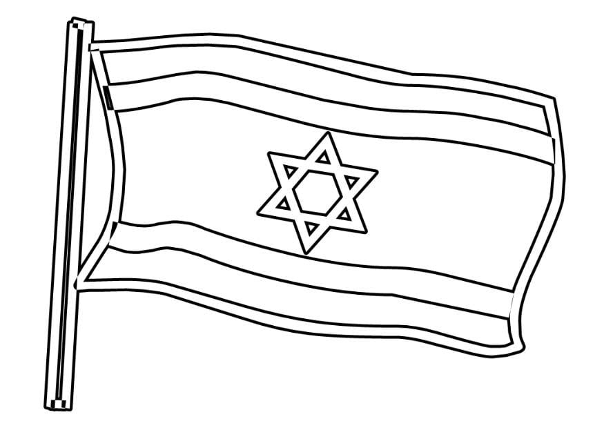 Malvorlage  israelische Fahne