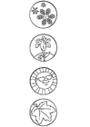 Malvorlagen Jahreszeitensymbole