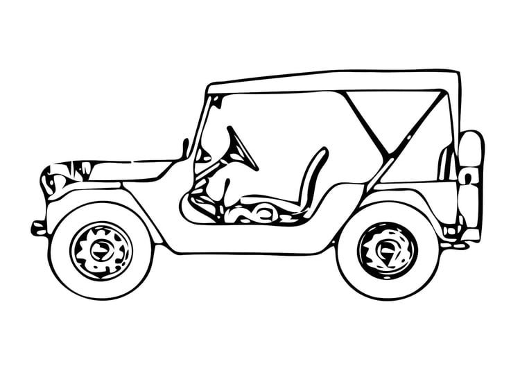 Malvorlage Jeep | Ausmalbild 11327.