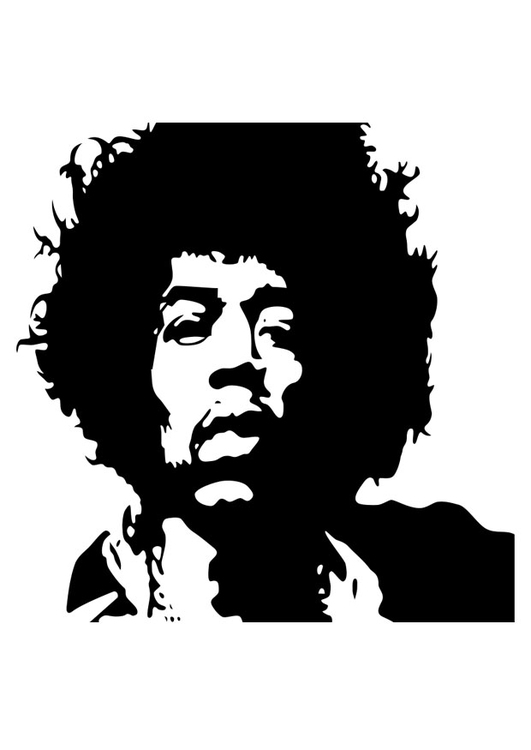 Malvorlage  Jimi Hendrix