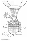 malvorlage Jull und seine Freunde im Ballon