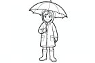 Junge mit Regenkleidung