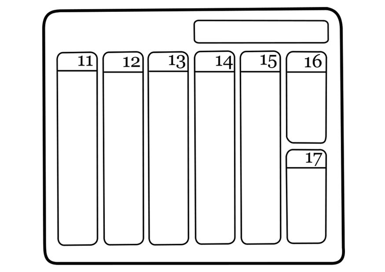 Malvorlage  Kalender