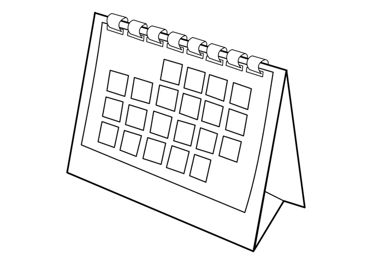 Malvorlage  Kalender