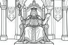König auf dem Thron