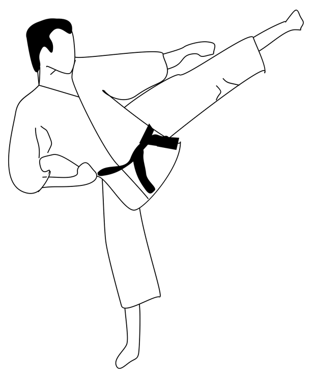 Malvorlage  Karate