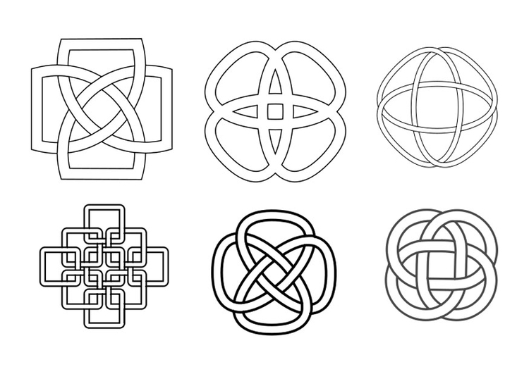Malvorlage  Keltisches Zeichen - Knoten