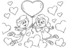 Malvorlage  Kindervalentinstag