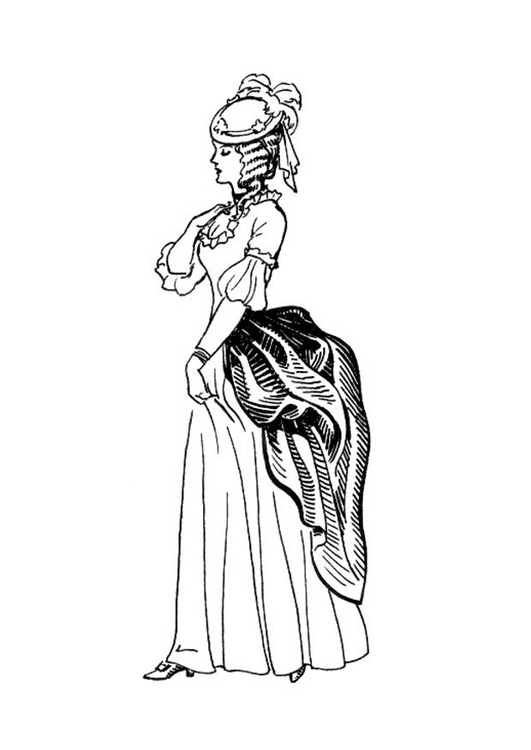 Malvorlage frau im kleid information
