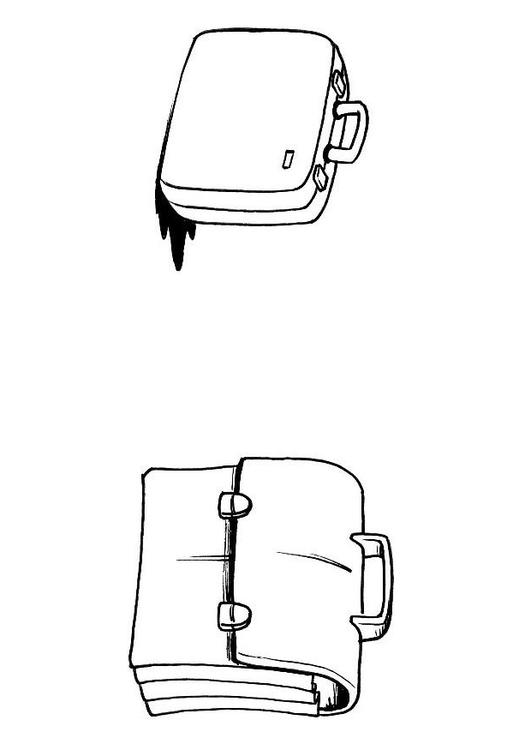 Koffer und Brieftasche