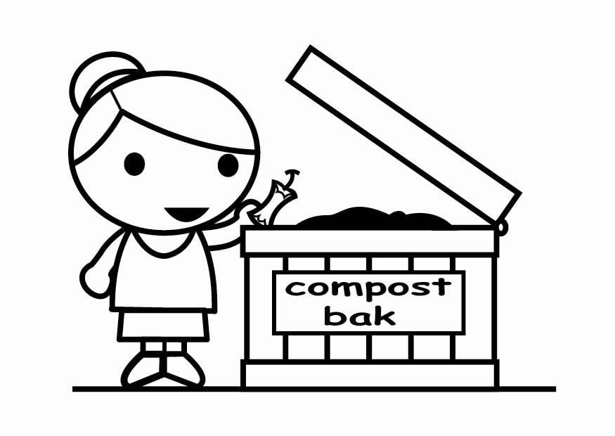 Malvorlage  Kompostieren