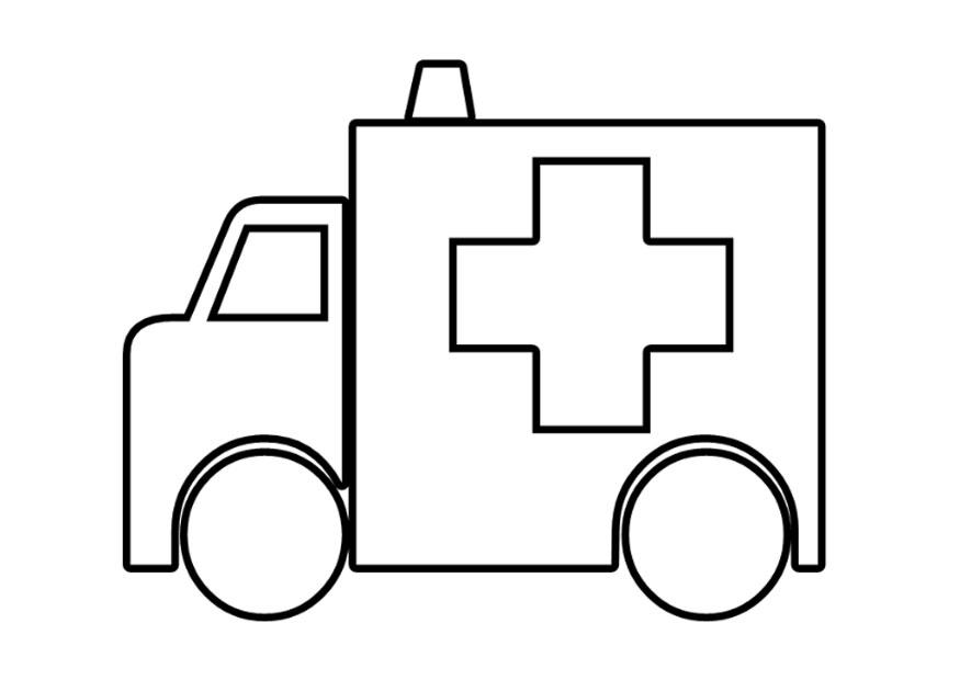 Malvorlage Krankenwagen - Kostenlose Ausmalbilder Zum Ausdrucken - Bild