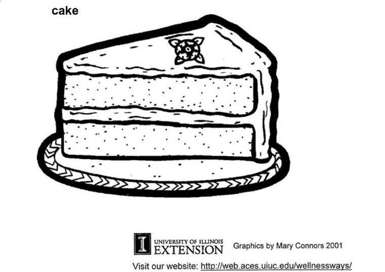Malvorlage  Kuchen