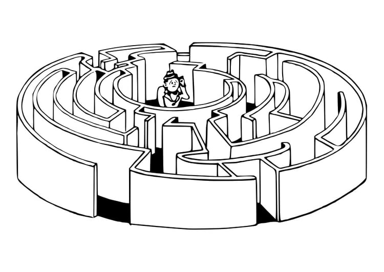 Malvorlage  Labyrinth