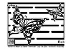 Malvorlage  Labyrinth - Schmetterling