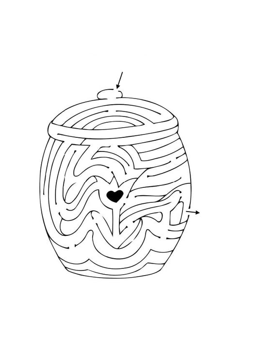Malvorlage  Labyrinth Topf