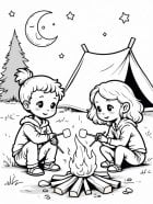 Lagerfeuer mit Marshmallows