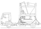 Malvorlage  Lastwagen - Sandmixer