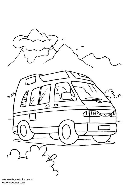 Malvorlage  Lieferwagen