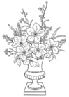 Malvorlage  Lilien in der Vase