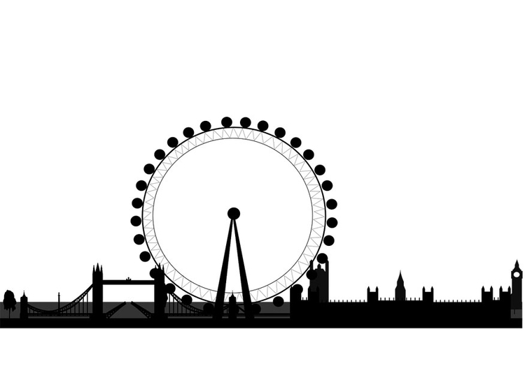 Malvorlage  London Silhouette