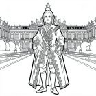 Ludwig XIV. vor seinem Schloss Versailles