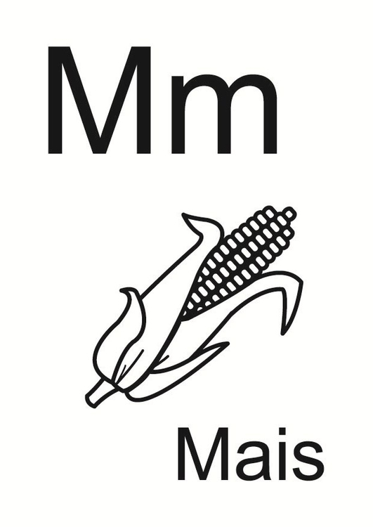 Malvorlage m - Kostenlose Ausmalbilder Zum Ausdrucken - Bild 23621.