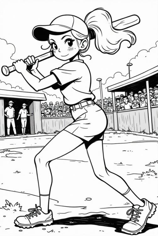 MÃ¤dchen beim Baseballspiel