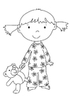 Mädchen mit Kuschelbär