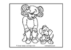 malvorlage Mädchen mit Hund