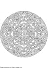 Malvorlage  Mandala-1402c