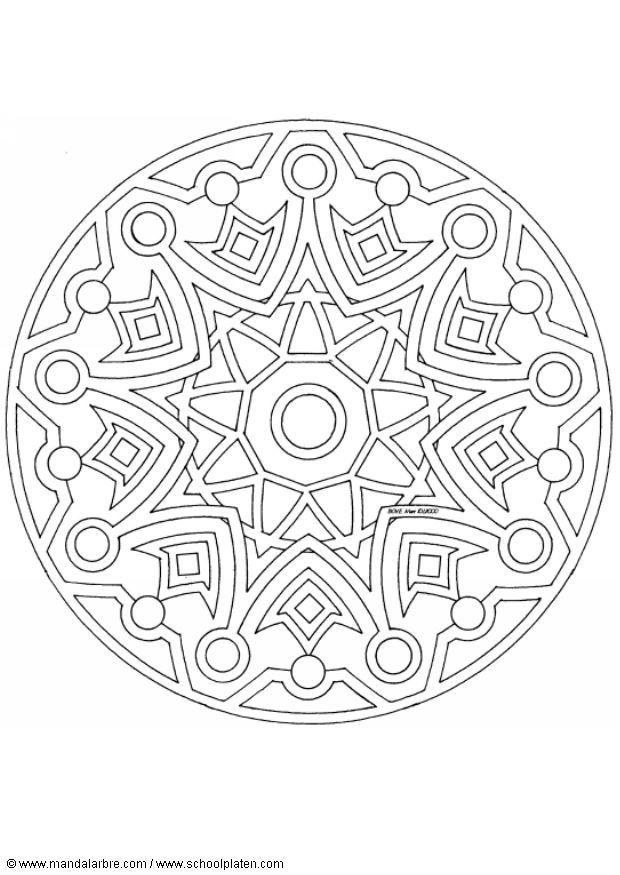 Malvorlage Mandala -1502l - Kostenlose Ausmalbilder Zum Ausdrucken ...